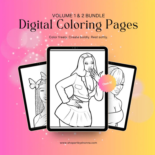 Coloring Pages Bundle Vol 1 & 2 Art x SJK
