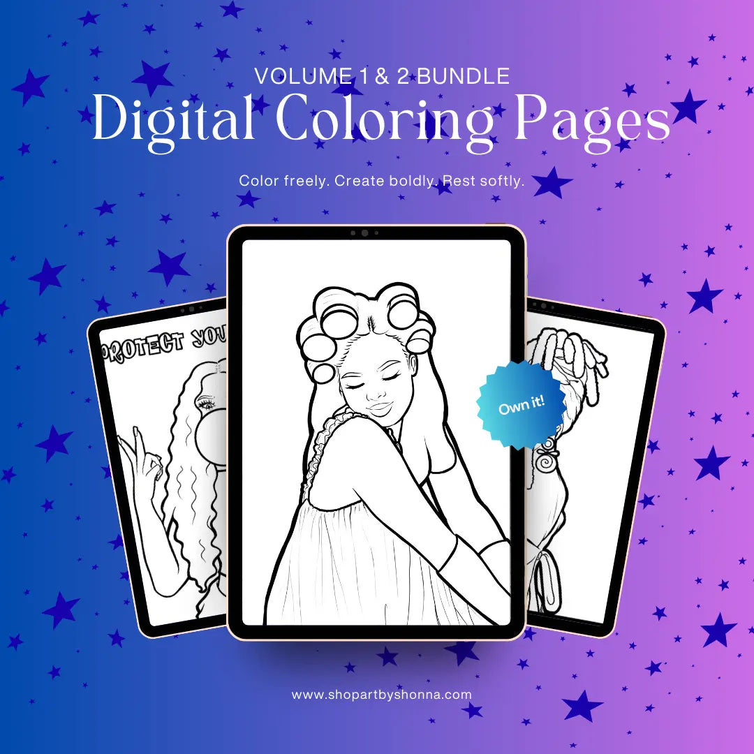 Coloring Pages Bundle Vol 1 & 2 Art x SJK
