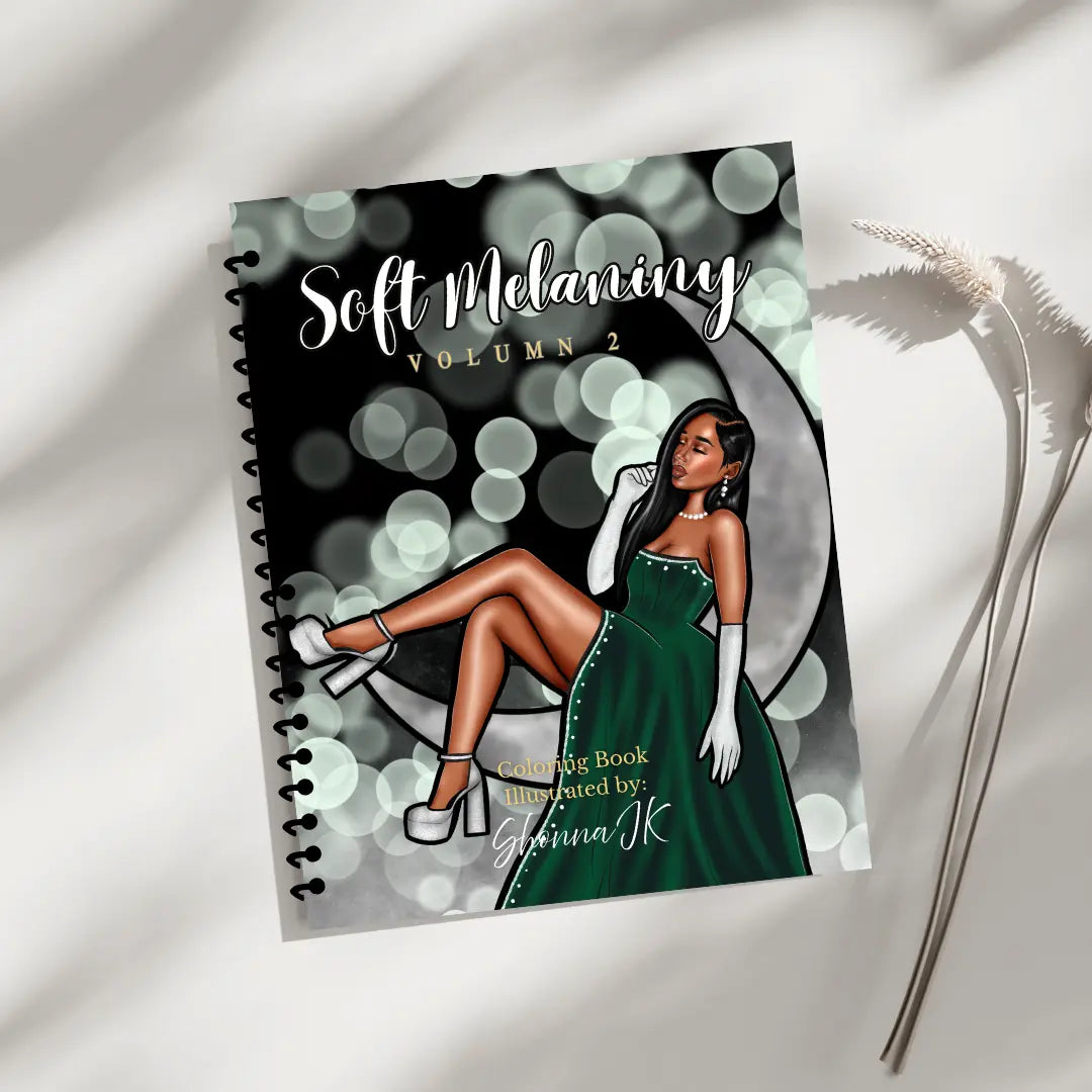 Soft Melaniny Vol. 2: A Soft Girl Coloring Book for Black Women Portrait Style Art x SJK