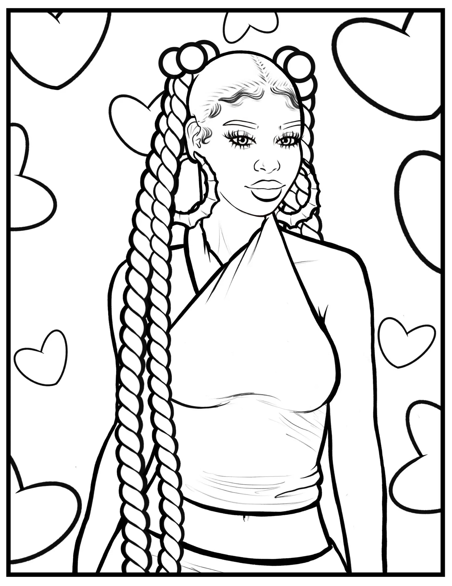 Soft Melaniny Vol. 2: A Soft Girl Coloring Book for Black Women Portrait Style Art x SJK