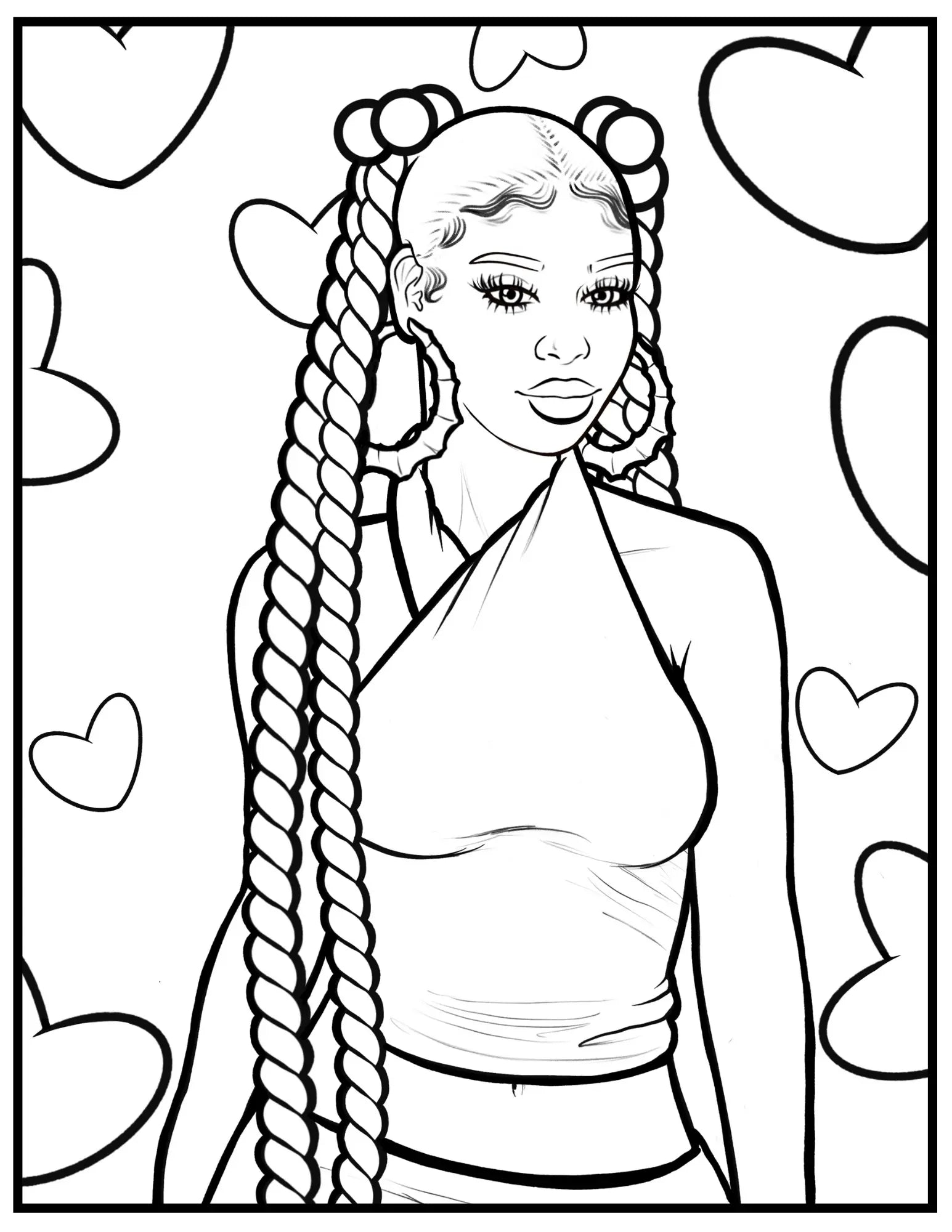 Soft Melaniny Vol. 2: A Soft Girl Coloring Book for Black Women Portrait Style Art x SJK