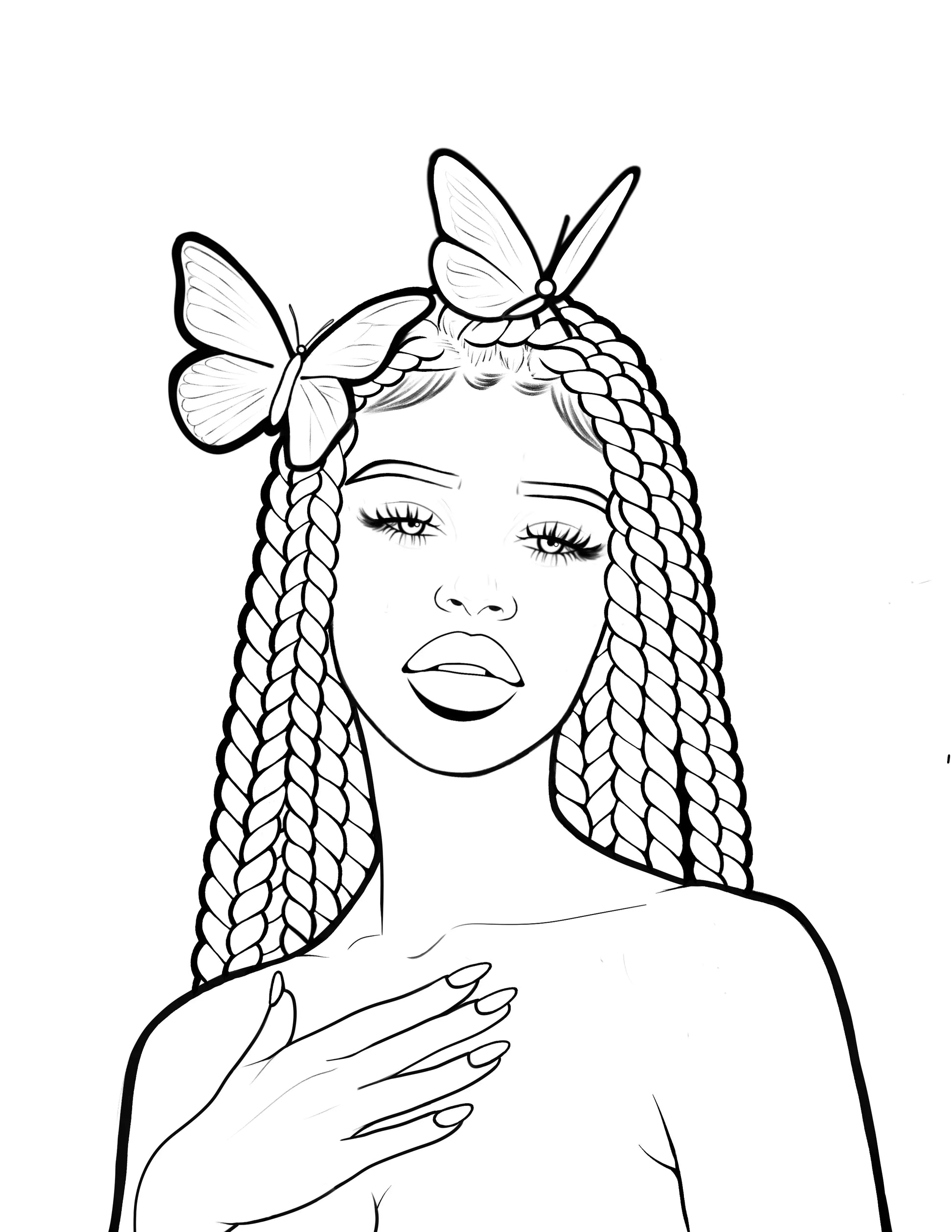 Soft Melaniny Digital Coloring Book for Black Women Art x SJK